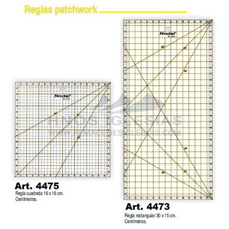 Regla patchwork 30x15 cm
